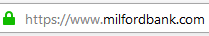 secure address bar milford bank